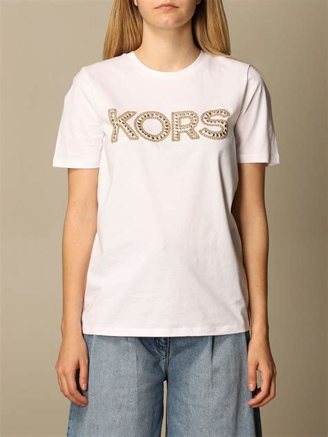 michael kors t shirt white|michael kors zipper shirt.